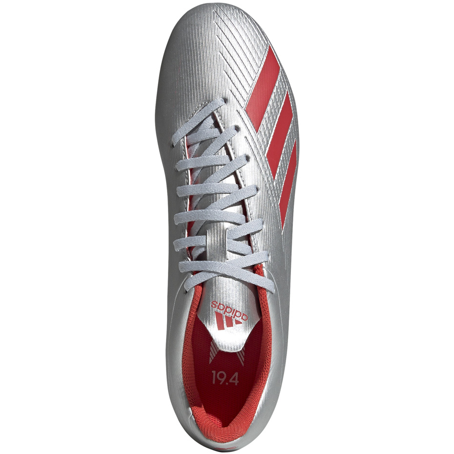 Buty piłkarskie adidas X 19.4 FxG srebrne F35379 - obrazek 4