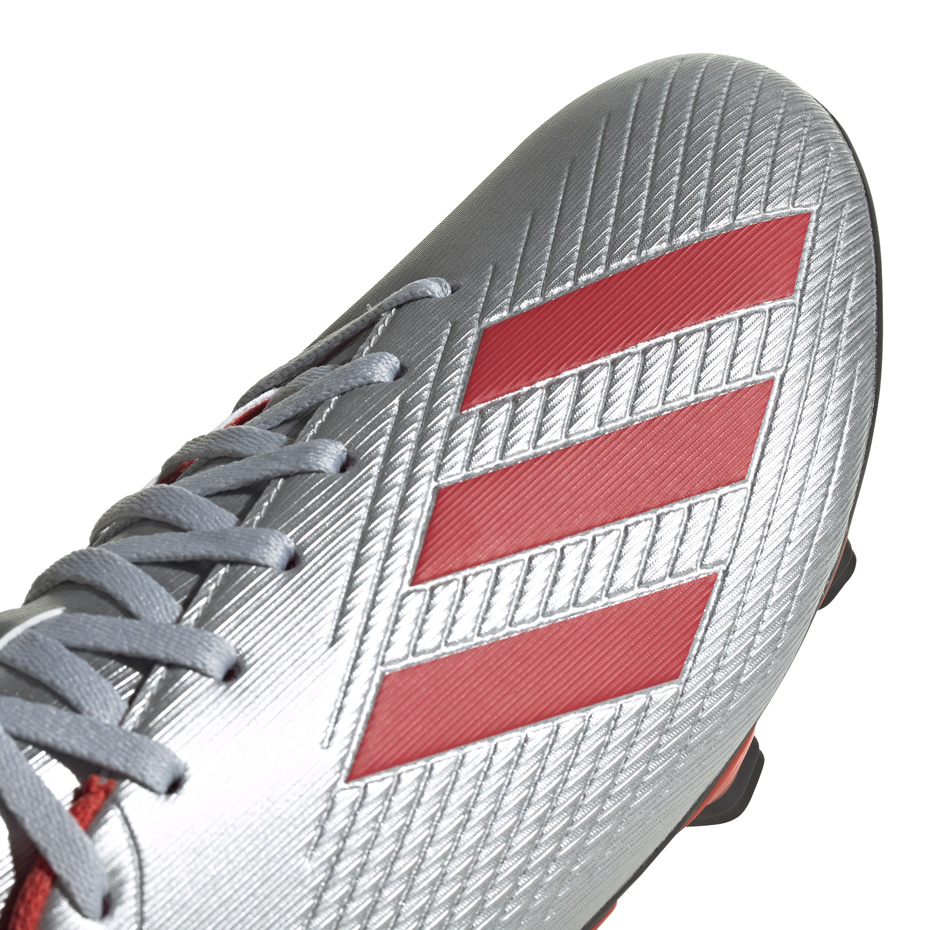 Buty piłkarskie adidas X 19.4 FxG srebrne F35379 - obrazek 5