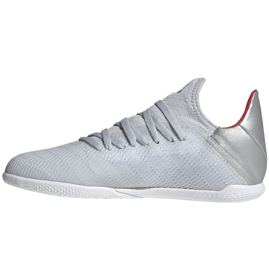 Buty piłkarskie adidas X 19.3 IN JR srebrne F35355 - obrazek 6