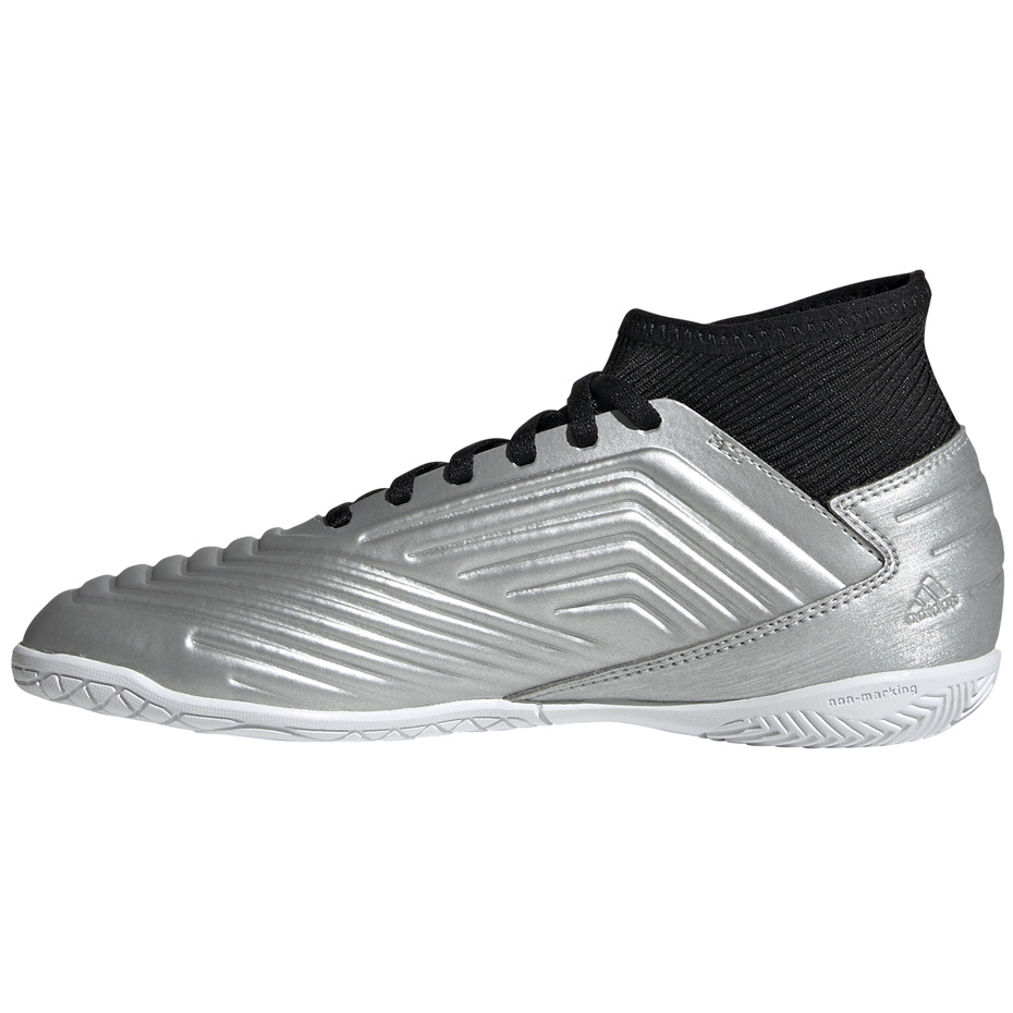 Buty piłkarskie adidas Predator 19.3 IN JR srebrne G25806 - obrazek 2