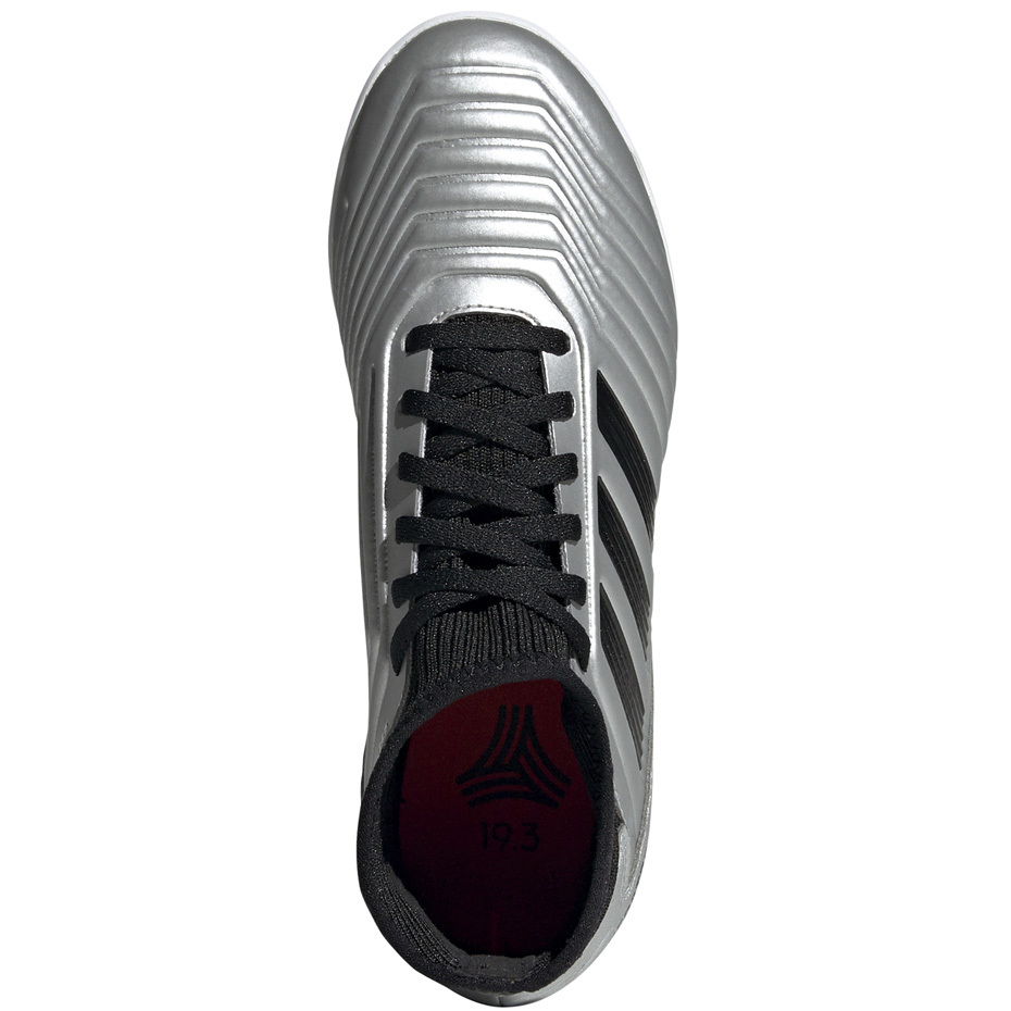 Buty piłkarskie adidas Predator 19.3 IN JR srebrne G25806 - obrazek 3