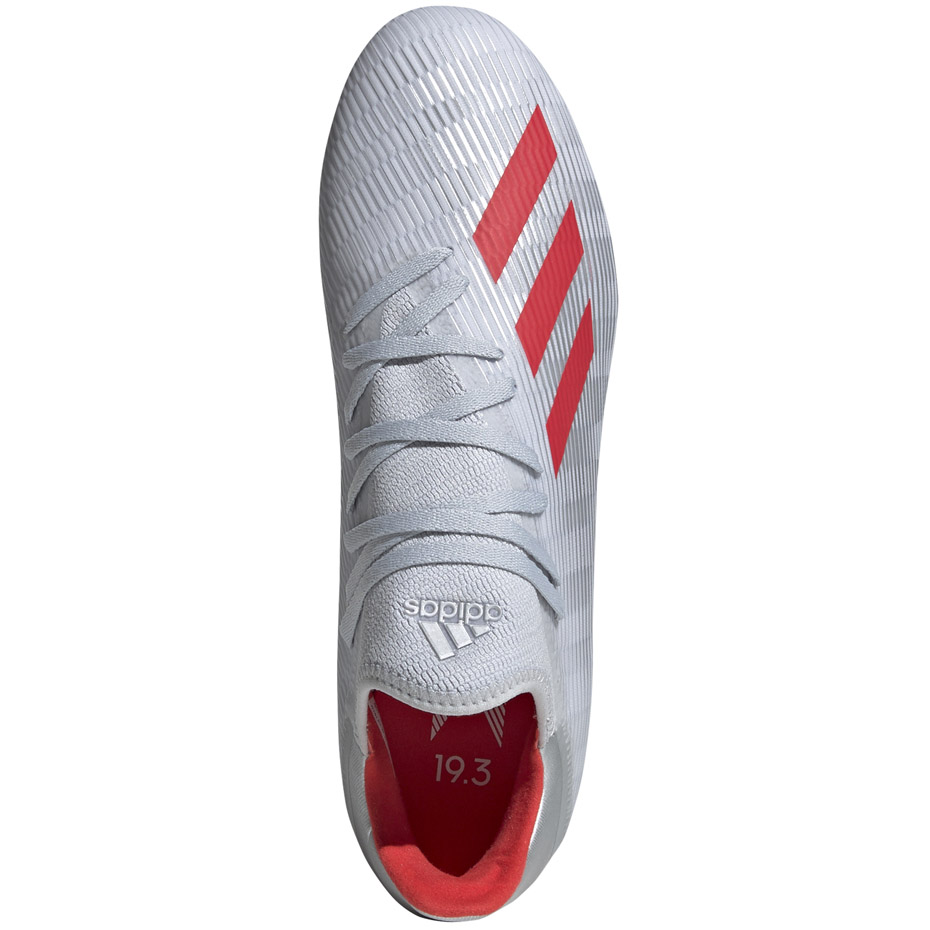 Buty piłkarskie adidas X 19.3 FG srebrne F35382 - obrazek 4