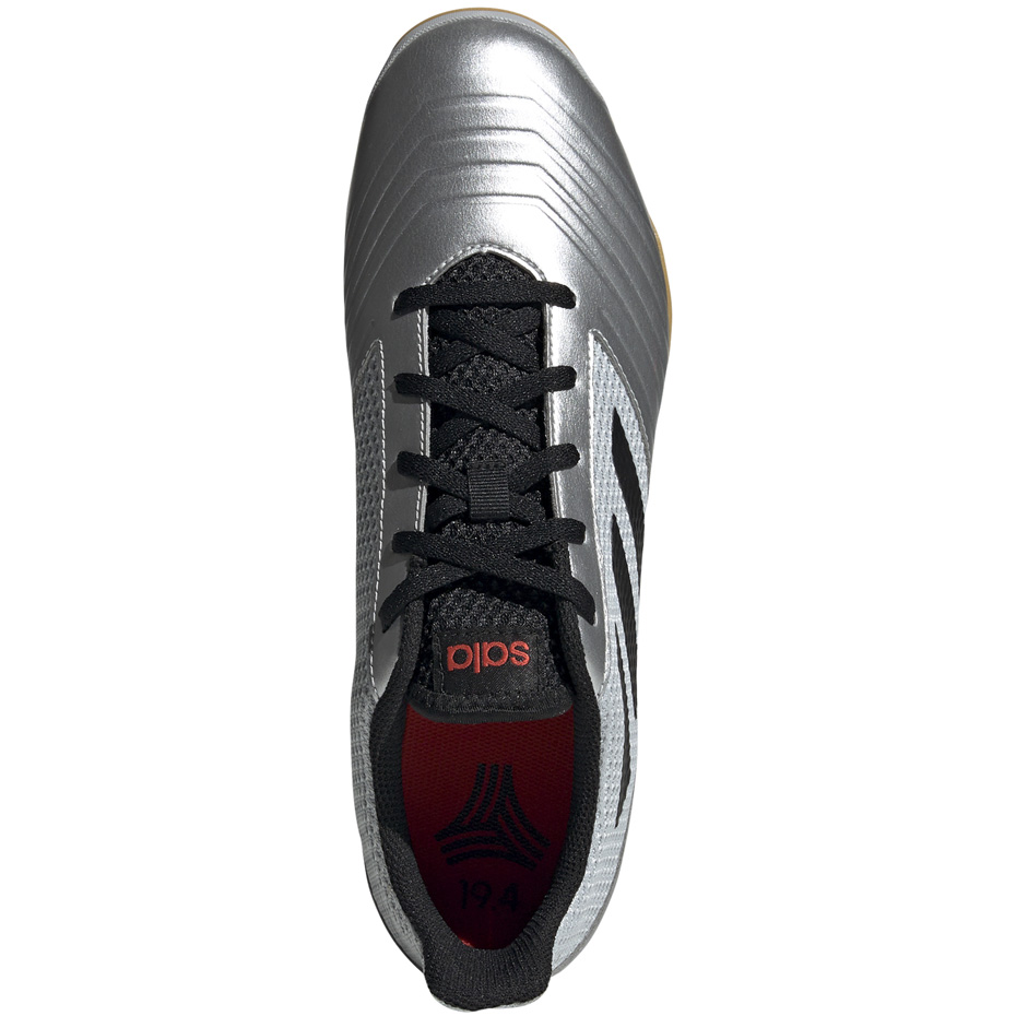 Buty piłkarskie adidas Predator 19.4 IN Sala srebrne F35630 - obrazek 3