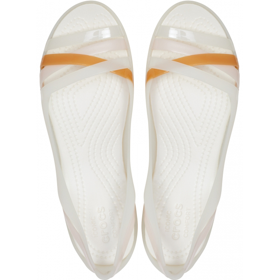 Crocs sandały dasmkie Isabella Huarche 2 Flat W białe 204912 12U - obrazek 2