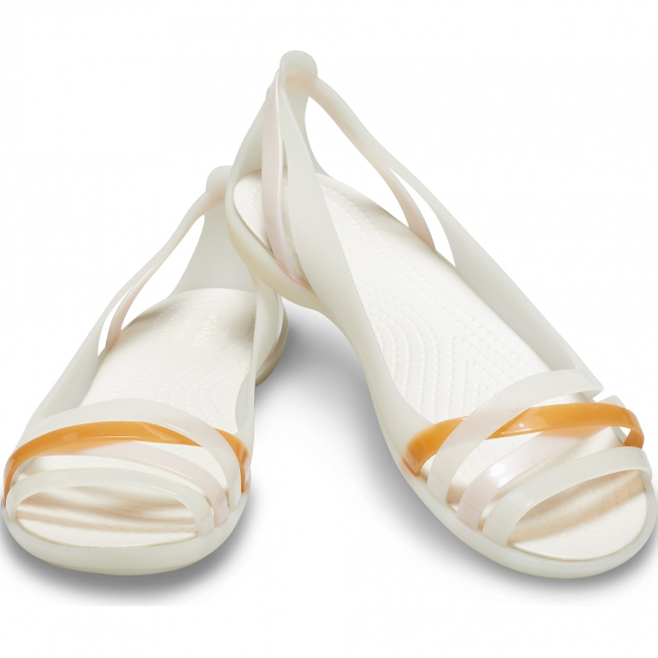 Crocs sandały dasmkie Isabella Huarche 2 Flat W białe 204912 12U - obrazek 3