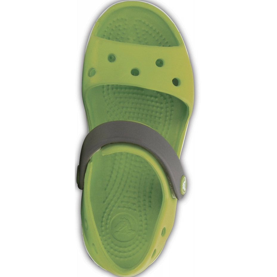 Sandały dla dzieci Crocs Crocband Sandal Kids zielono szare 12856 3K9 - obrazek 2