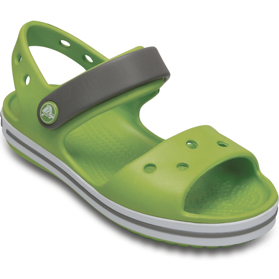 Sandały dla dzieci Crocs Crocband Sandal Kids zielono szare 12856 3K9 - obrazek 3