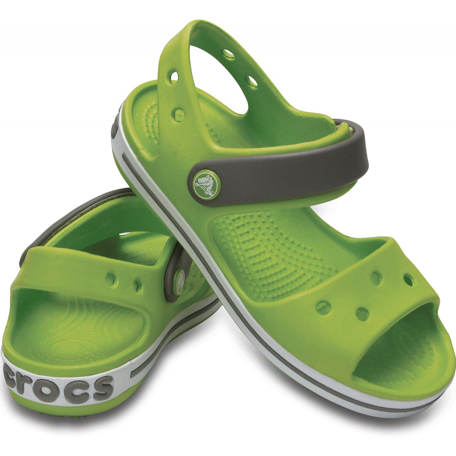 Sandały dla dzieci Crocs Crocband Sandal Kids zielono szare 12856 3K9 - obrazek 4