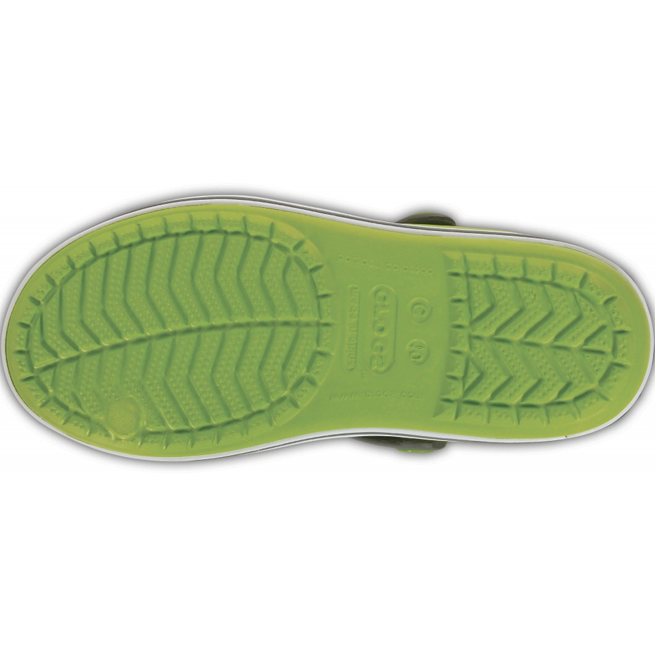 Sandały dla dzieci Crocs Crocband Sandal Kids zielono szare 12856 3K9 - obrazek 6