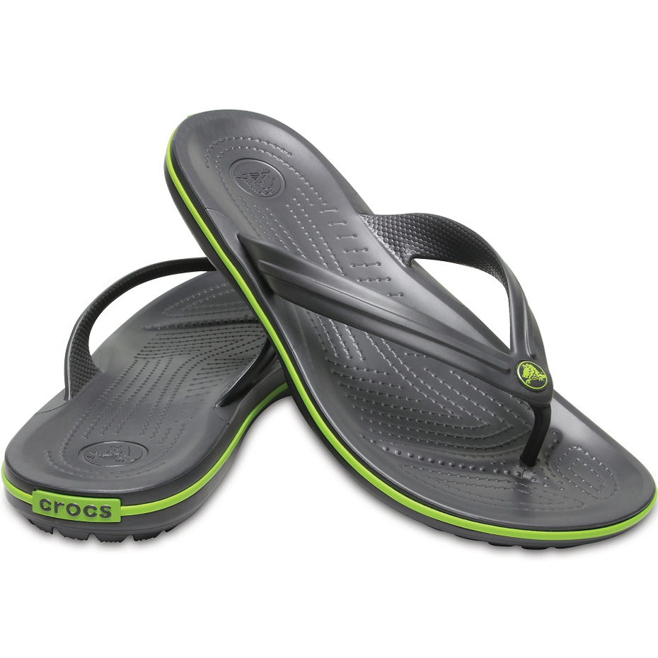 Klapki Crocs Crocband Flip grafitowo-zielone 11033 0A1 - obrazek 3