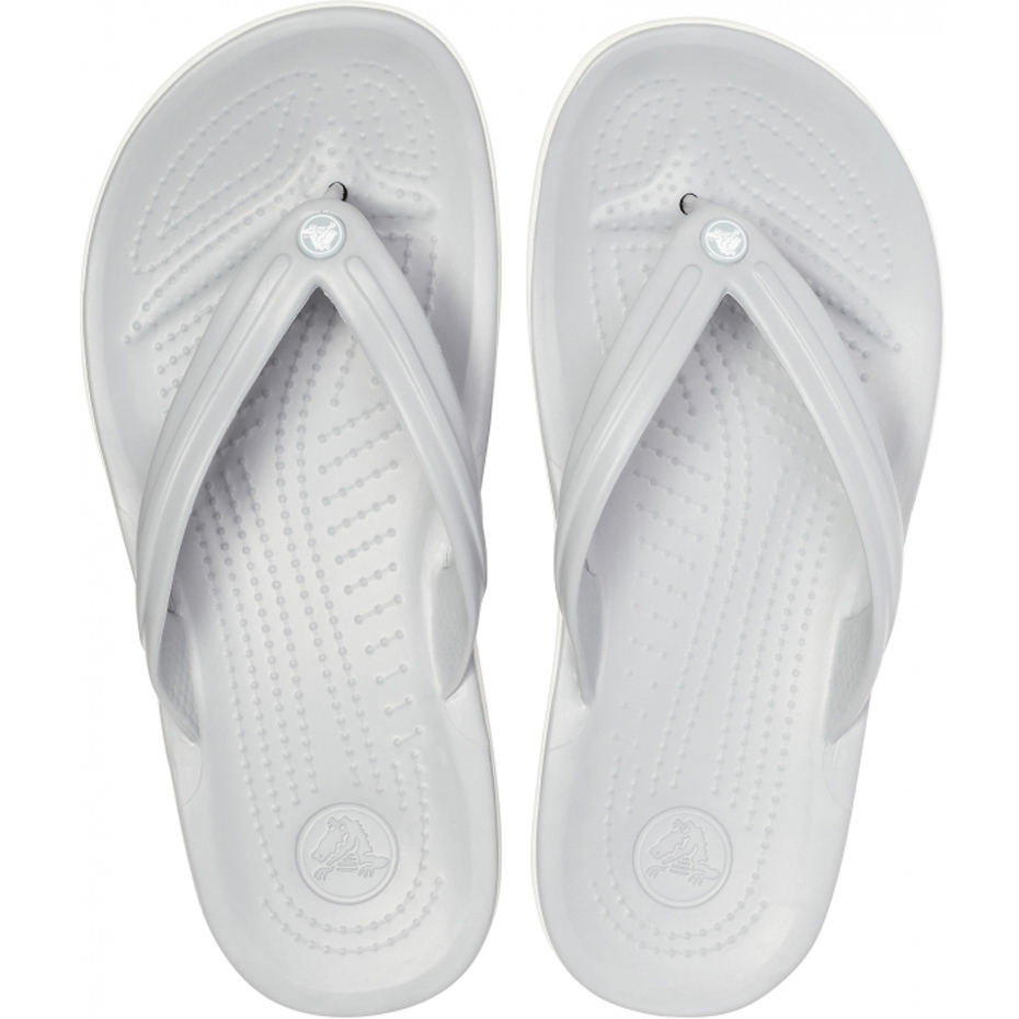 Klapki Crocs Crocband Flip jasny szaro biały 11033 00J - obrazek 2