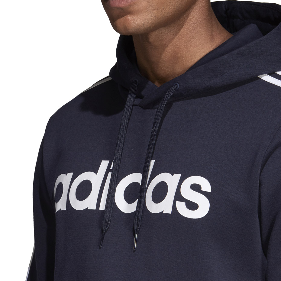 Bluza męska adidas Essentials 3 S PO FL granatowa DU0494 - obrazek 3