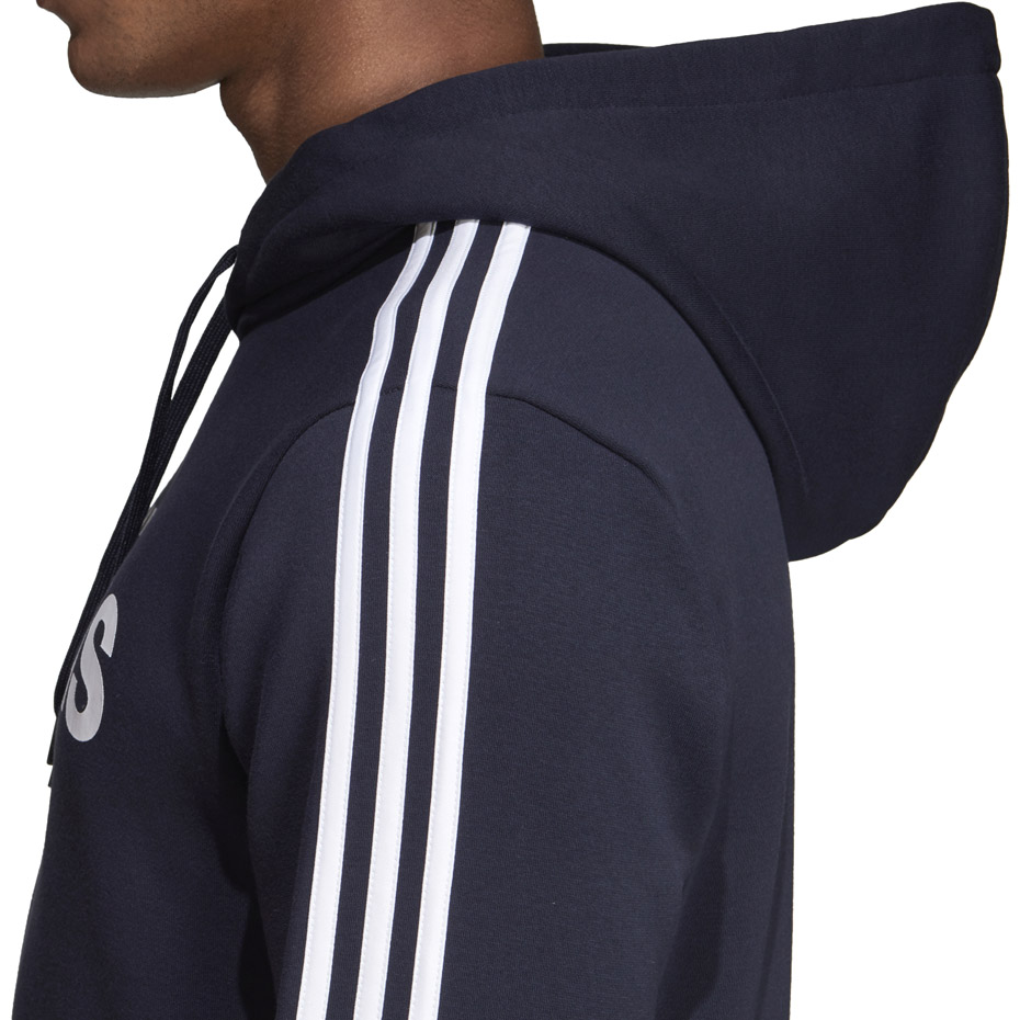 Bluza męska adidas Essentials 3 S PO FL granatowa DU0494 - obrazek 4