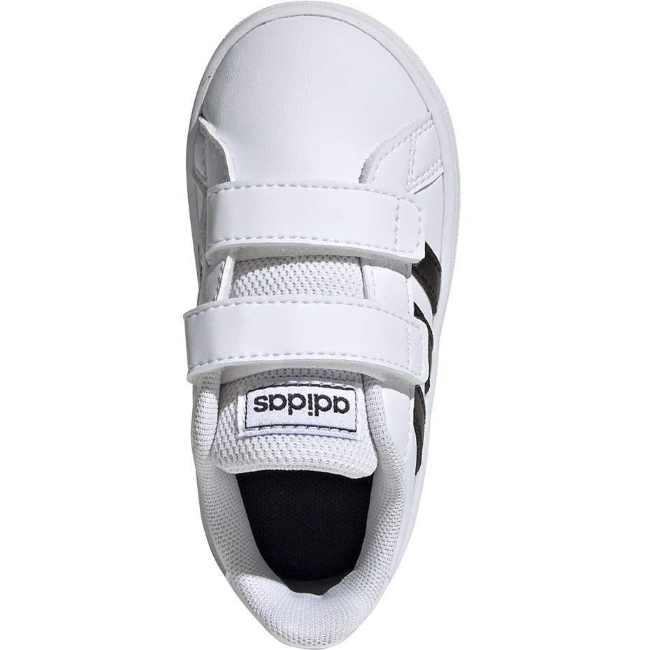Buty dla dzieci adidas Grand Court I biało czarne EF0118 - obrazek 3