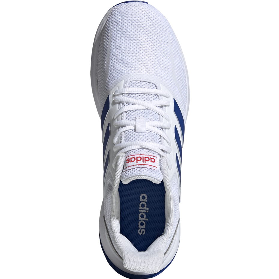 Buty męskie do biegania adidas Runfalcon biało niebieskie EF0148 - obrazek 3