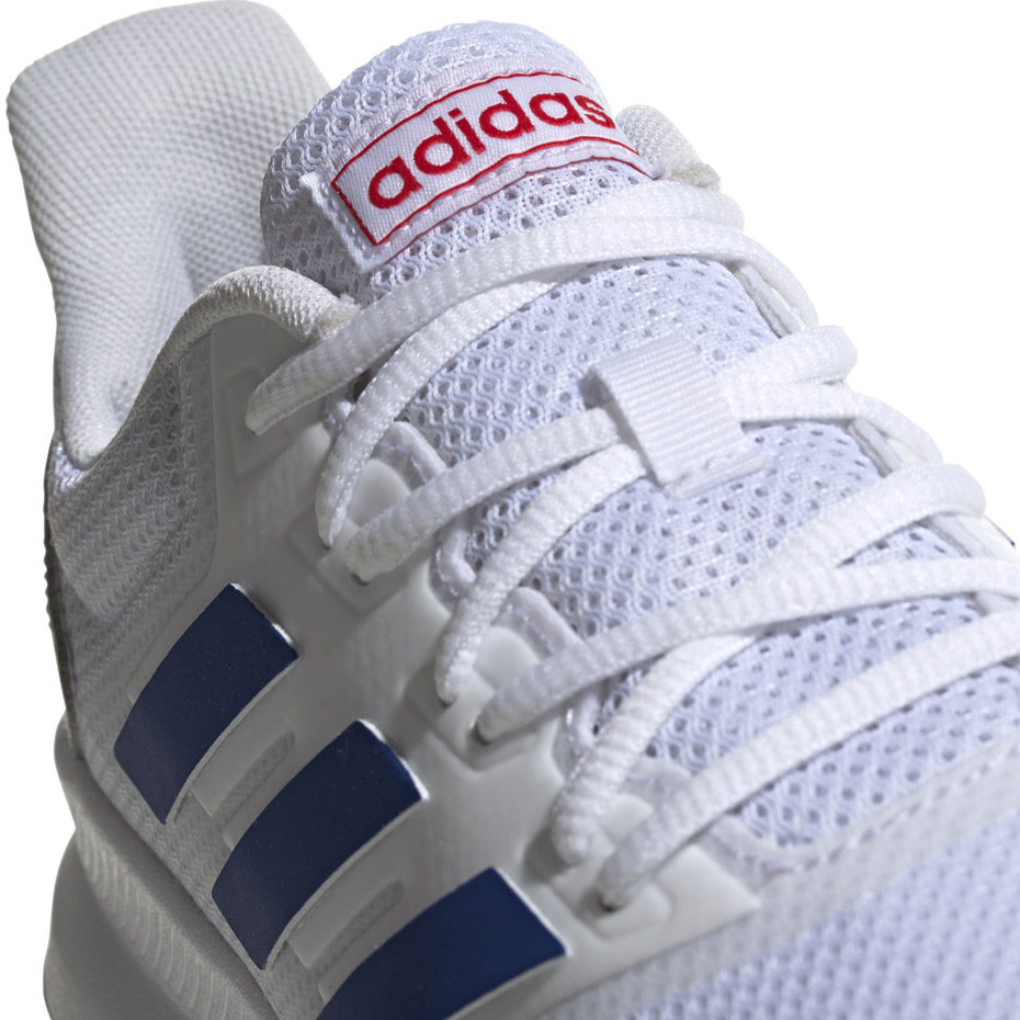 Buty męskie do biegania adidas Runfalcon biało niebieskie EF0148 - obrazek 5