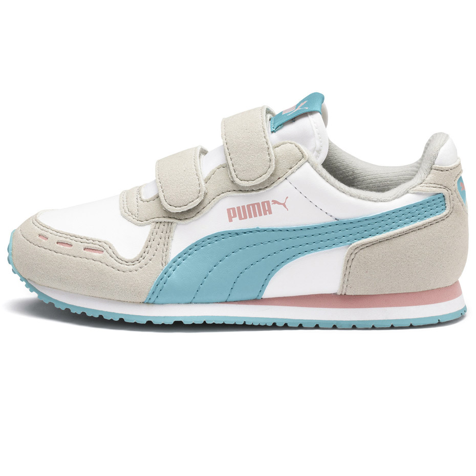 Buty dla dzieci Puma Cabana Racer SL V PS beżowo-błękitne 360732 78 - obrazek 4
