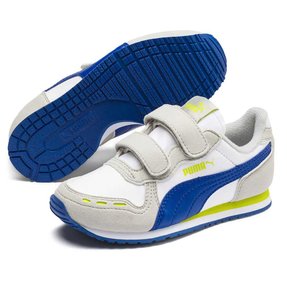 Buty dla dzieci Puma Cabana Racer SL V PS beżowo-niebieskie 360732 77 - obrazek 2