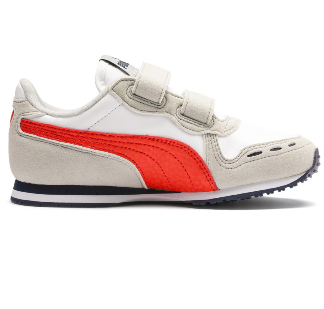 Buty dla dzieci Puma Cabana Racer SL V PS beżowo-czerwone 360732 76