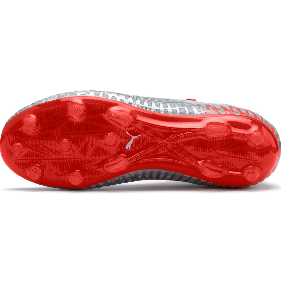 Buty piłkarskie Puma Future 4.1 Netfit FG AG JR srebrno-czerwone 105692 01 - obrazek 6