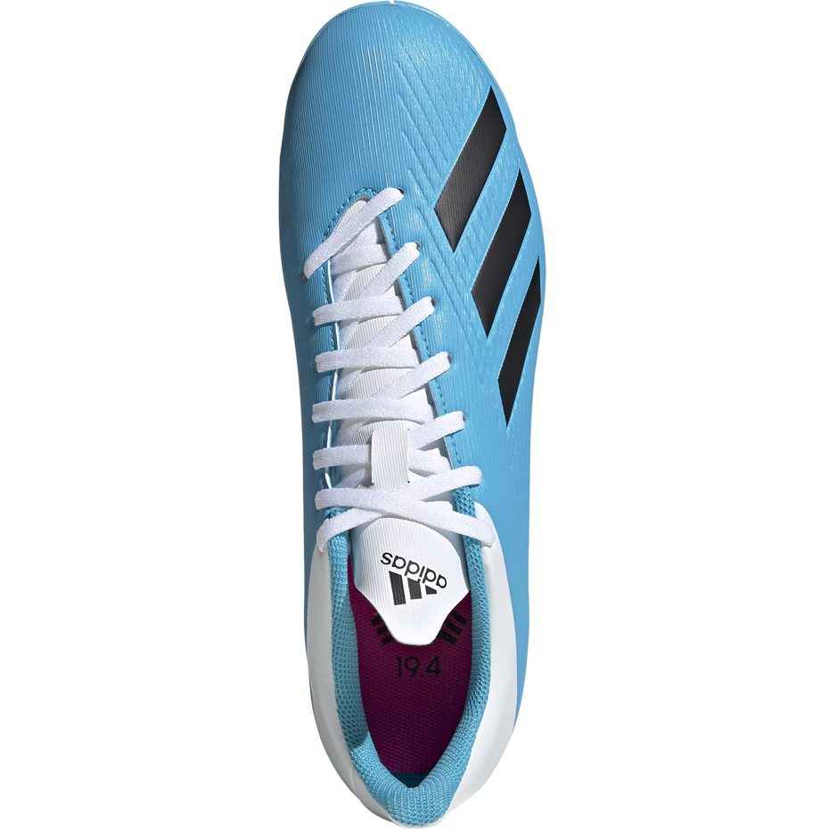 Buty piłkarskie adidas X 19.4 IN niebiesko białe F35341 - obrazek 2