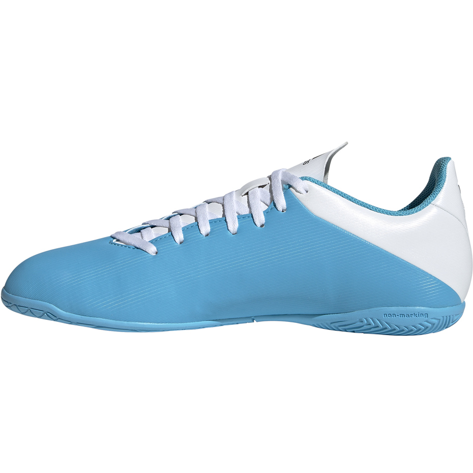 Buty piłkarskie adidas X 19.4 IN niebiesko białe F35341 - obrazek 3