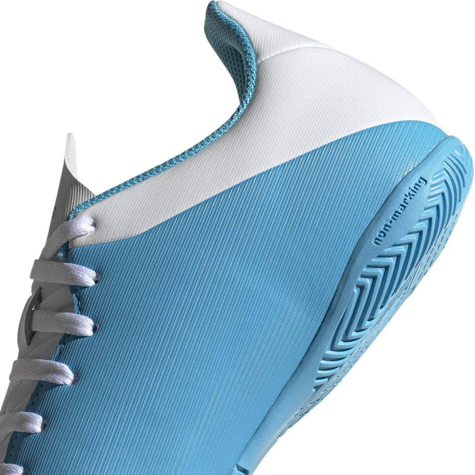 Buty piłkarskie adidas X 19.4 IN niebiesko białe F35341 - obrazek 5