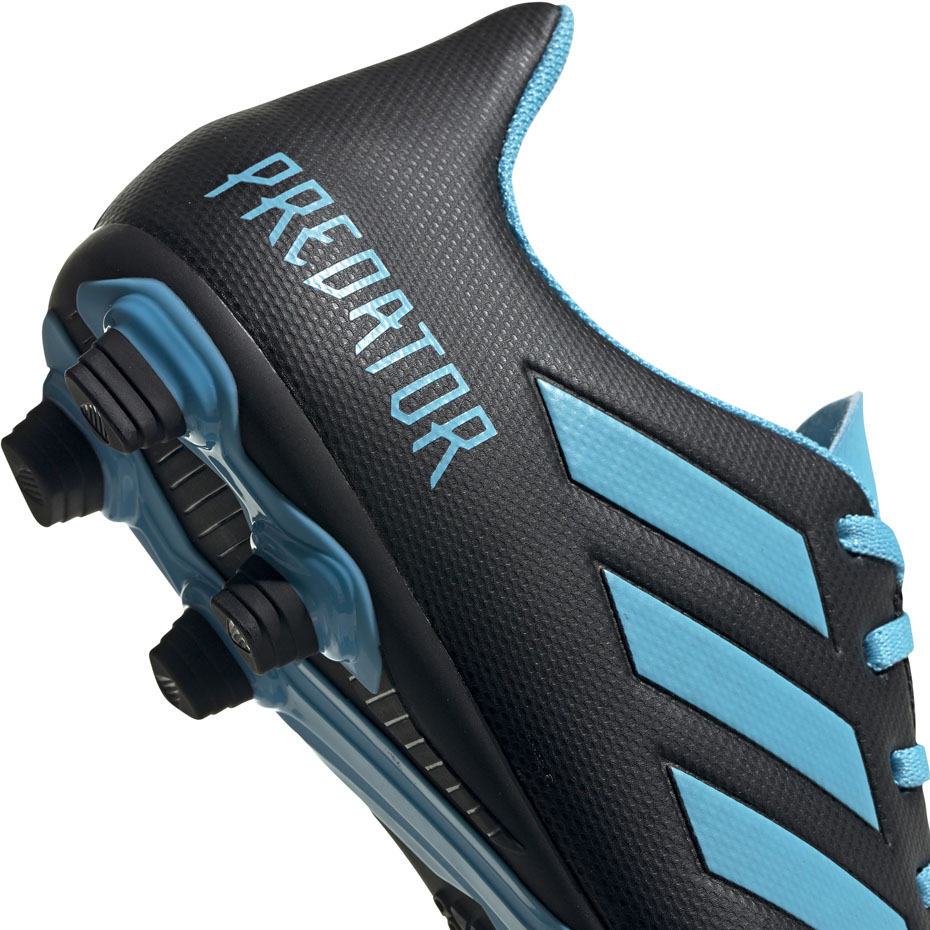 Buty piłkarskie adidas Predator 19.4 FxG czarno niebieskie F35598 - obrazek 5
