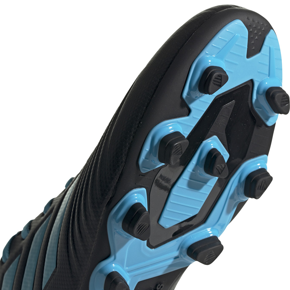 Buty piłkarskie adidas Predator 19.4 FxG czarno niebieskie F35598 - obrazek 6