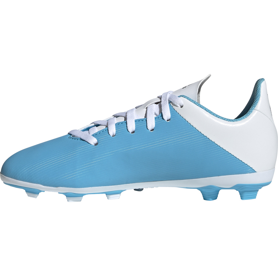 Buty piłkarskie adidas X 19.4 FxG JUNIOR niebiesko białe F35361 - obrazek 5