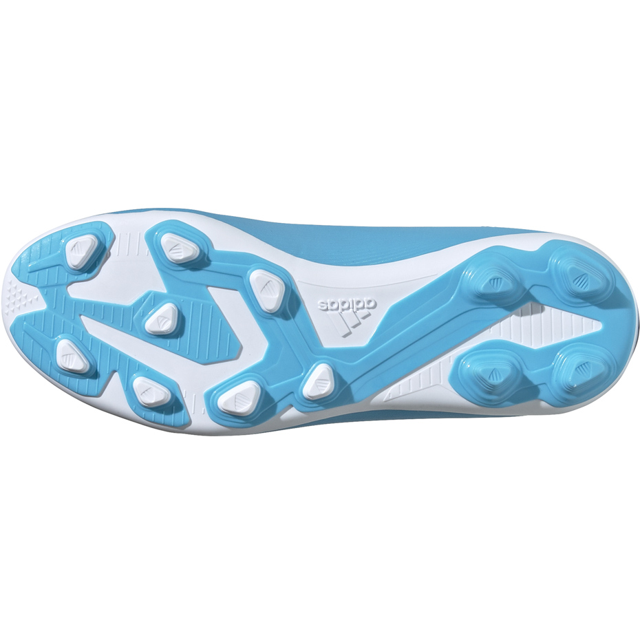 Buty piłkarskie adidas X 19.4 FxG JUNIOR niebiesko białe F35361 - obrazek 7