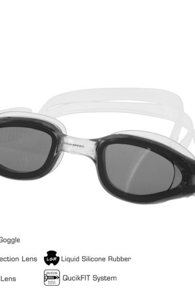 OKULARY PŁYWACKIE AQUA-SPEED MARIN biało/czarne 53 /069