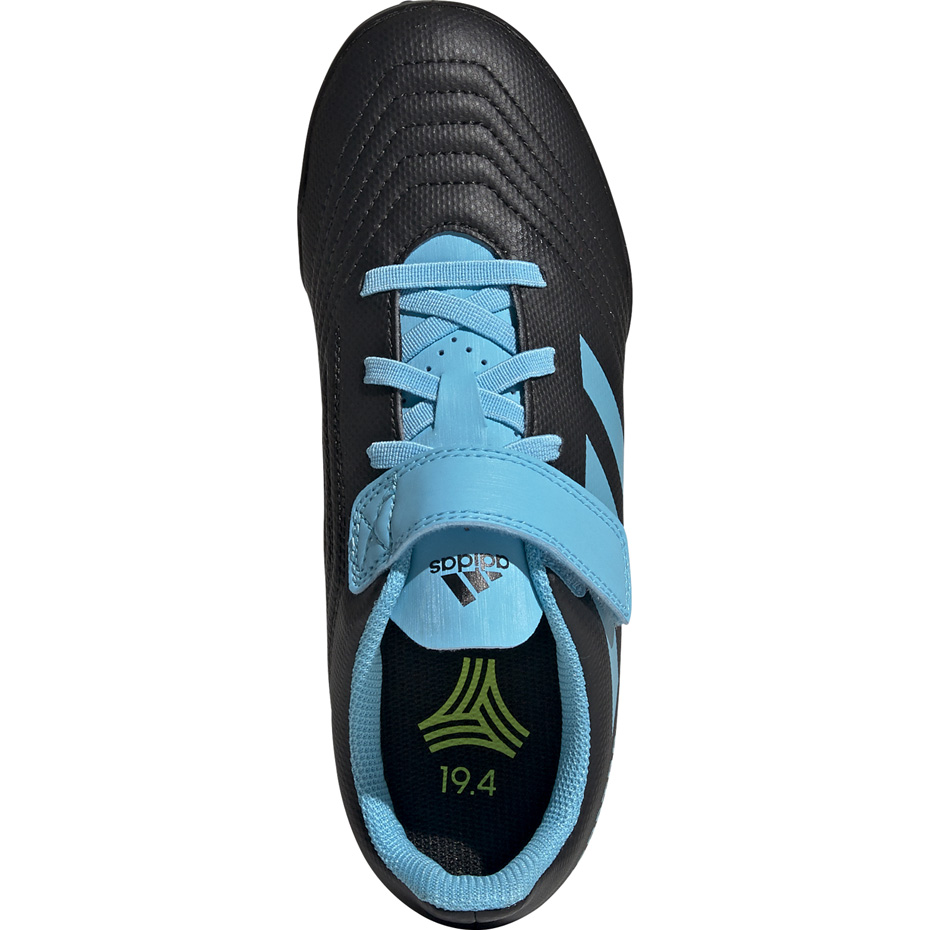 Buty piłkarskie adidas Predator 19.4 H&L TF JUNIOR czarno niebieskie G25827 - obrazek 3