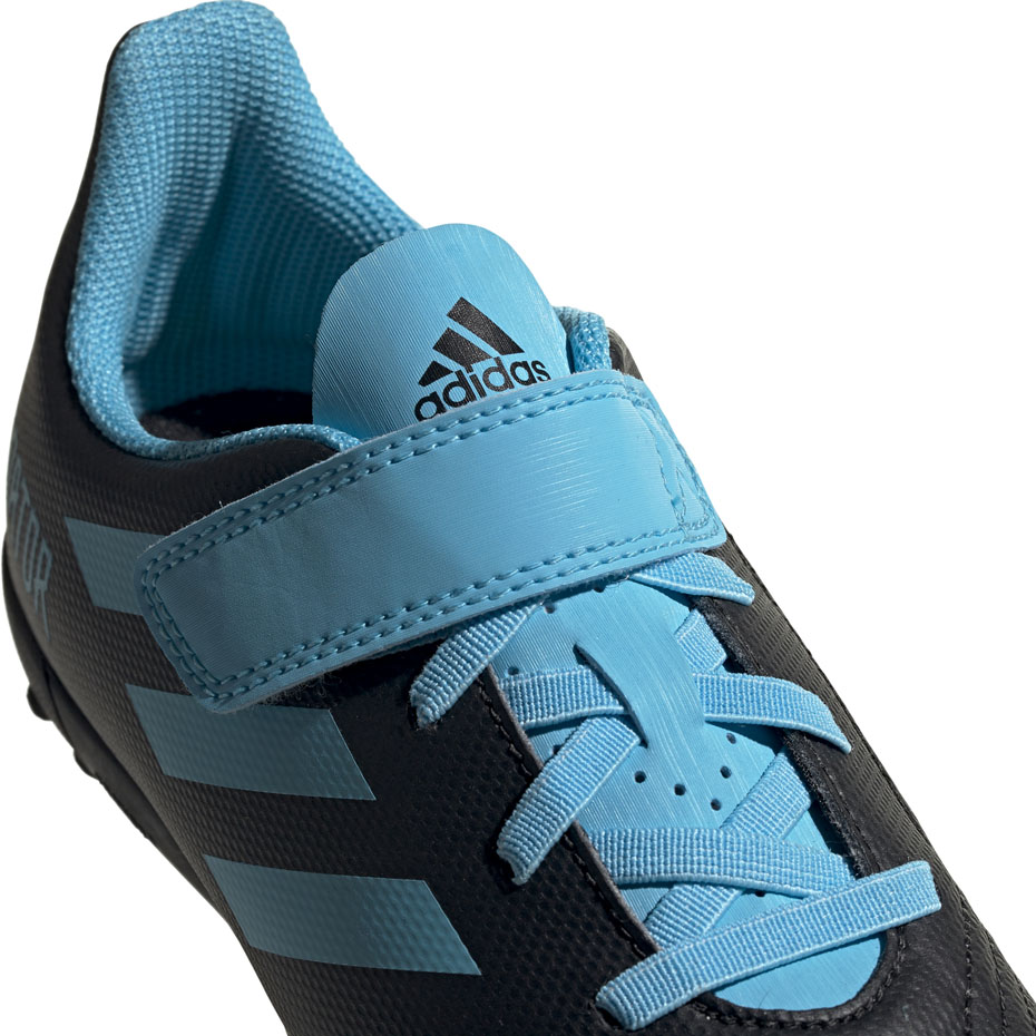 Buty piłkarskie adidas Predator 19.4 H&L TF JUNIOR czarno niebieskie G25827 - obrazek 4