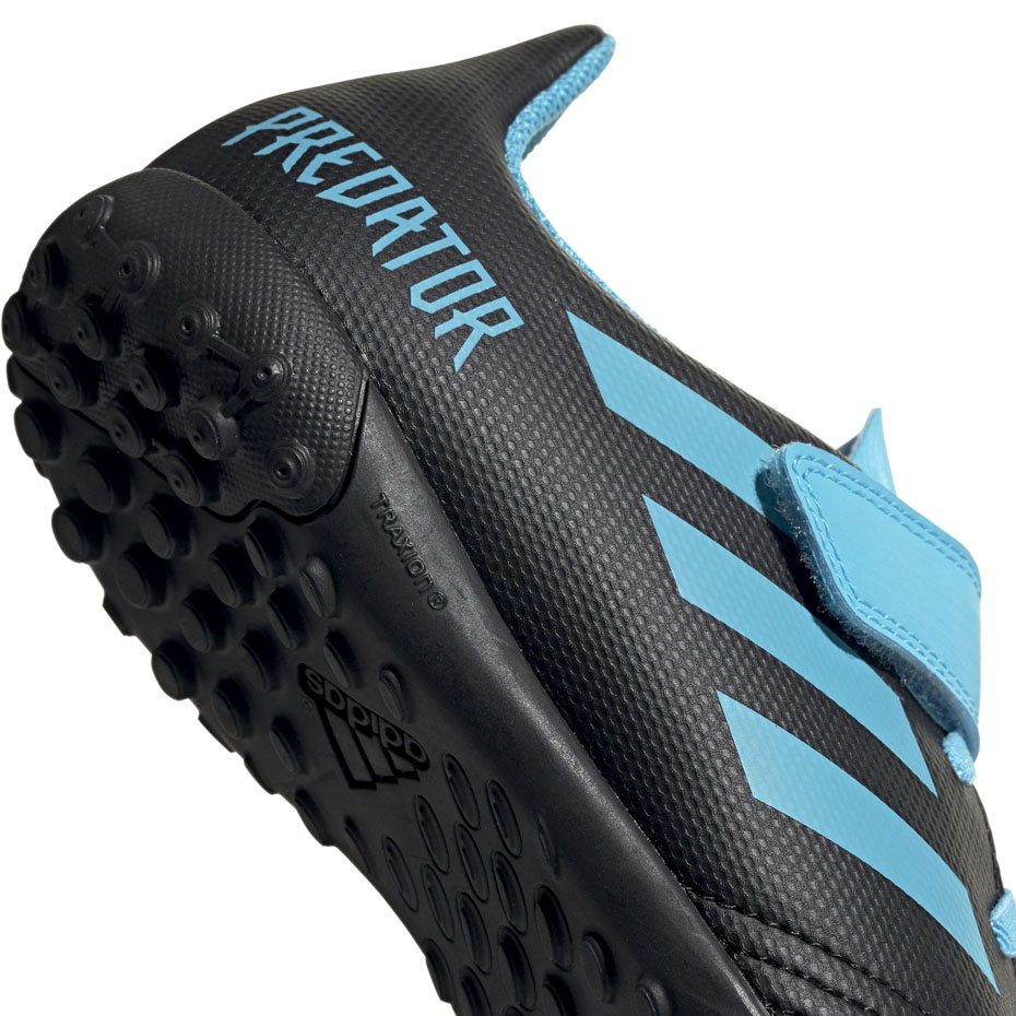 Buty piłkarskie adidas Predator 19.4 H&L TF JUNIOR czarno niebieskie G25827 - obrazek 5