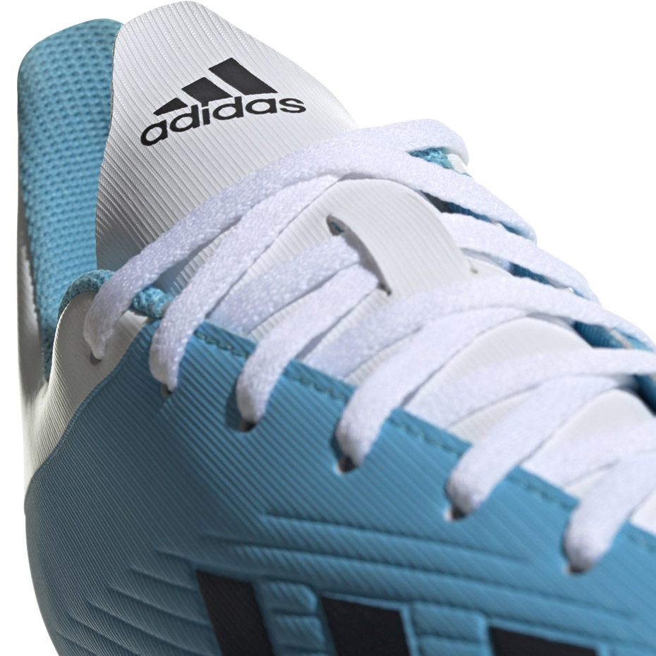Buty piłkarskie adidas X 19.4 FxG niebiesko białe F35378 - obrazek 2