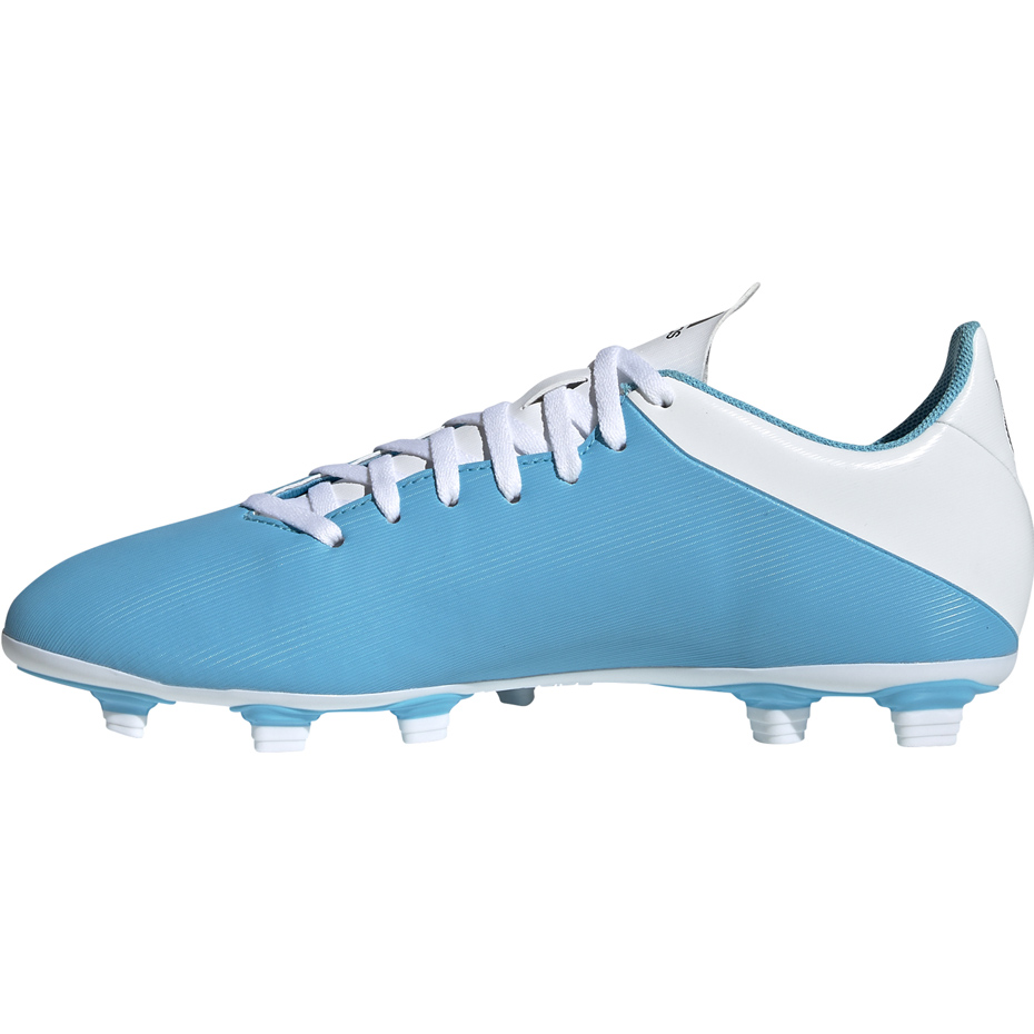 Buty piłkarskie adidas X 19.4 FxG niebiesko białe F35378 - obrazek 5