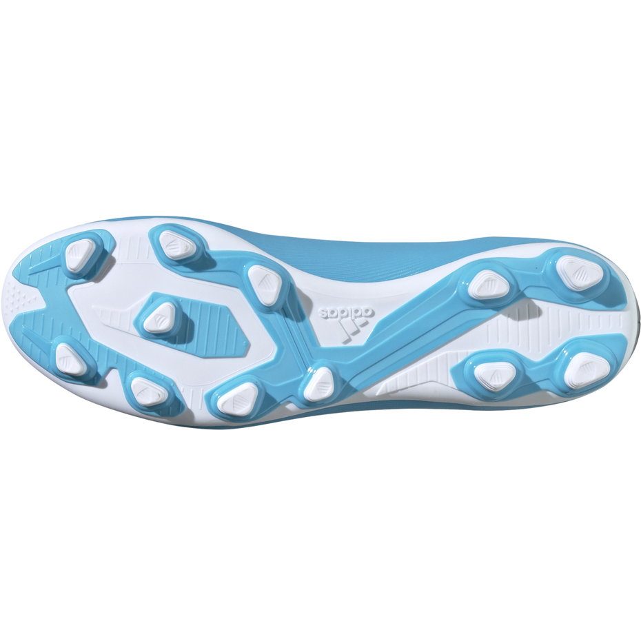 Buty piłkarskie adidas X 19.4 FxG niebiesko białe F35378 - obrazek 7