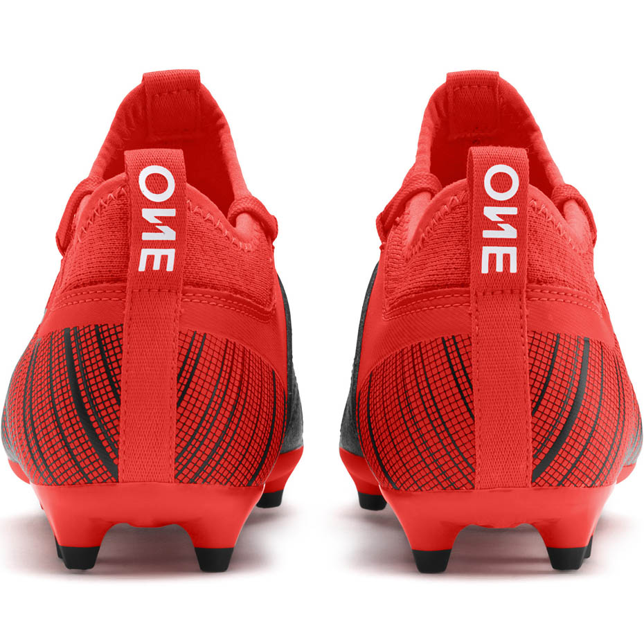 Buty piłkarskie Puma One 5.3 FG AG JUNIOR czerwono czarne 105657 01 - obrazek 5