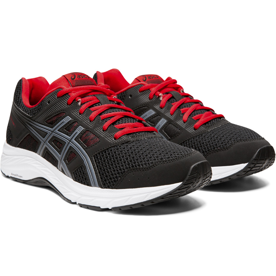 Buty męskie do biegania Asics Gel Contend 5 czarno czerwone 1011A256 005 - obrazek 5