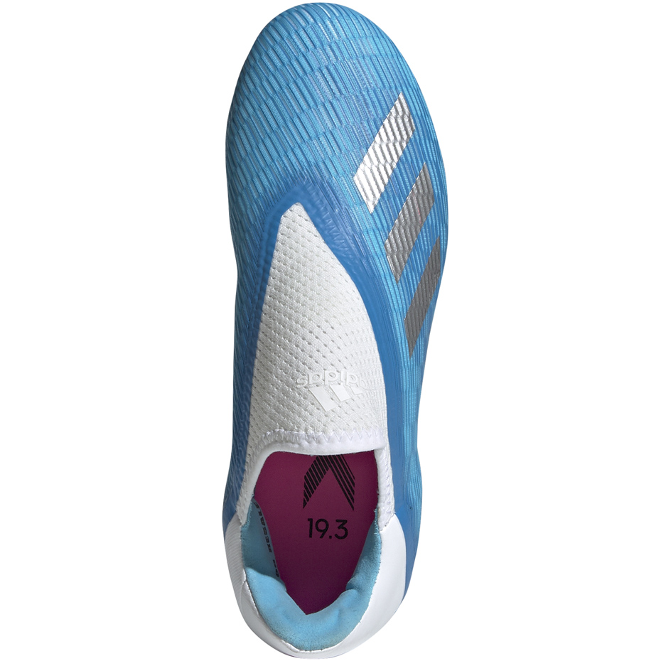 Buty piłkarskie adidas X 19.3 LL FG JUNIOR niebieskie EF9114 - obrazek 4