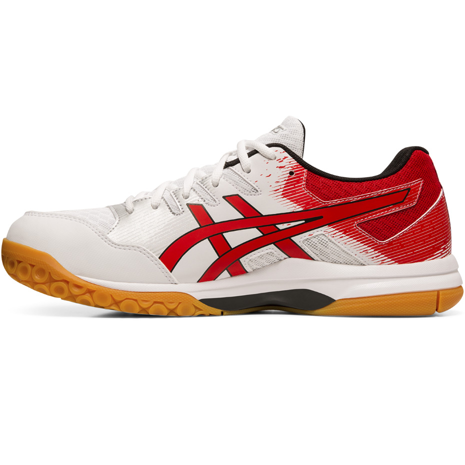 Buty męskie do siatkówki Asics Gel Rocket 9 biało czerwone 1071A030 101 - obrazek 3