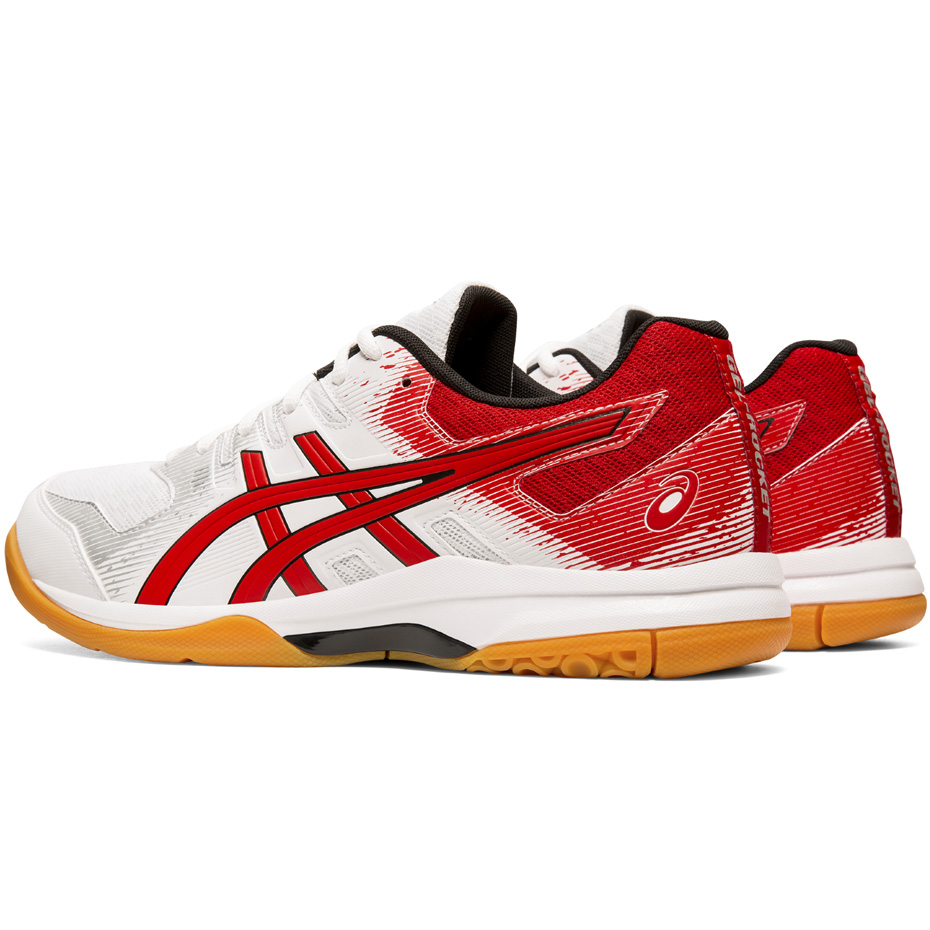 Buty męskie do siatkówki Asics Gel Rocket 9 biało czerwone 1071A030 101 - obrazek 5