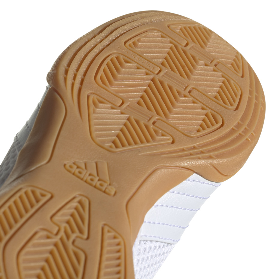 Buty piłkarskie adidas Predator 19.4 IN Sala JUNIOR biało-niebieskie EG2829 - obrazek 6