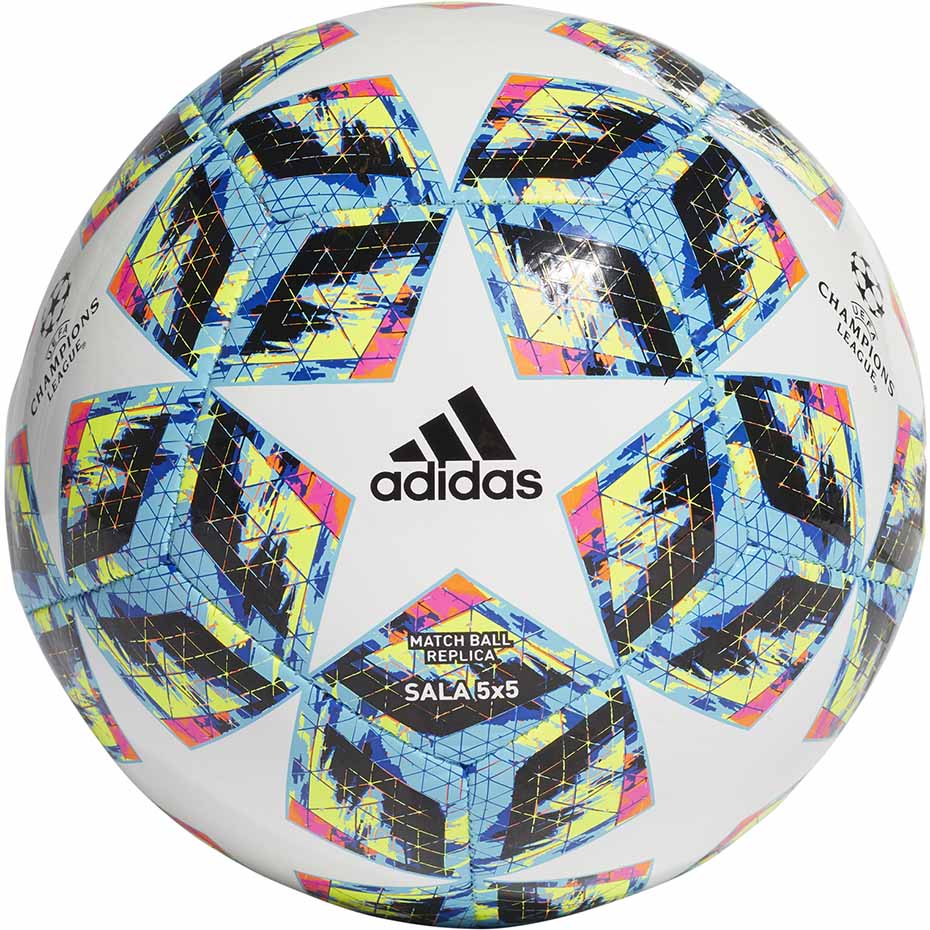 Piłka nożna adidas Finale Sala 5x5 biało niebiesko czerwona DY2548