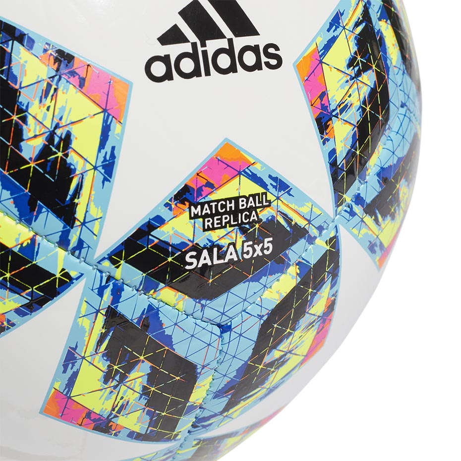 Piłka nożna adidas Finale Sala 5x5 biało niebiesko czerwona DY2548 - obrazek 5