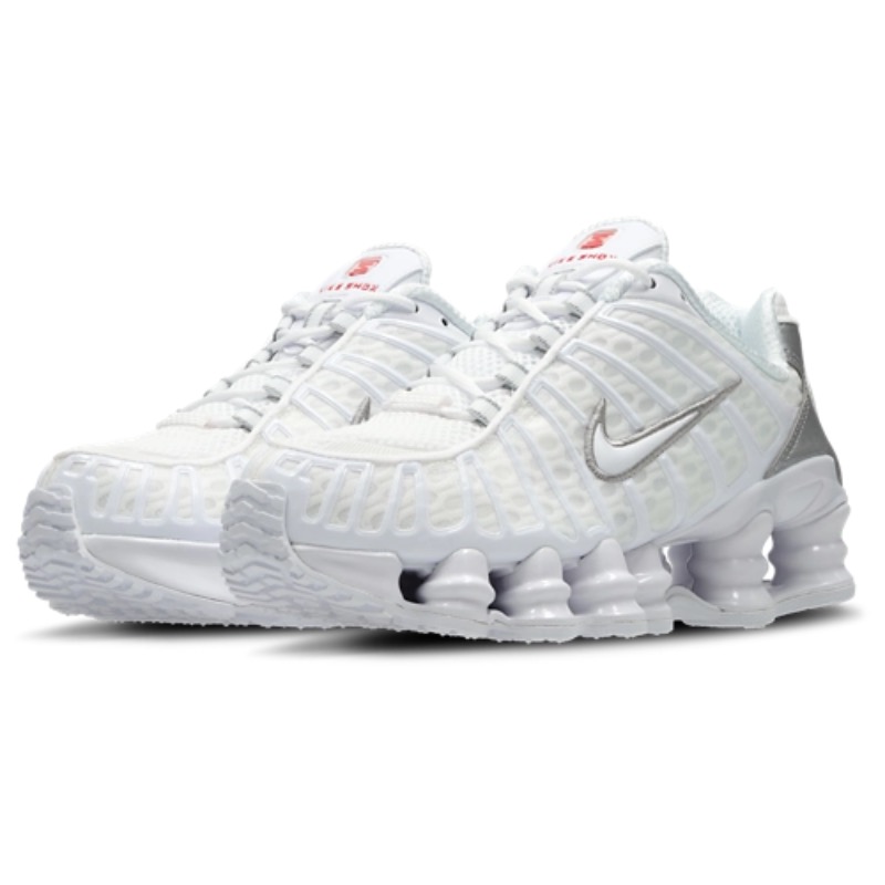 Buty Nike Shox TL Białe White Metallic Silver AR3566-100 - obrazek 3