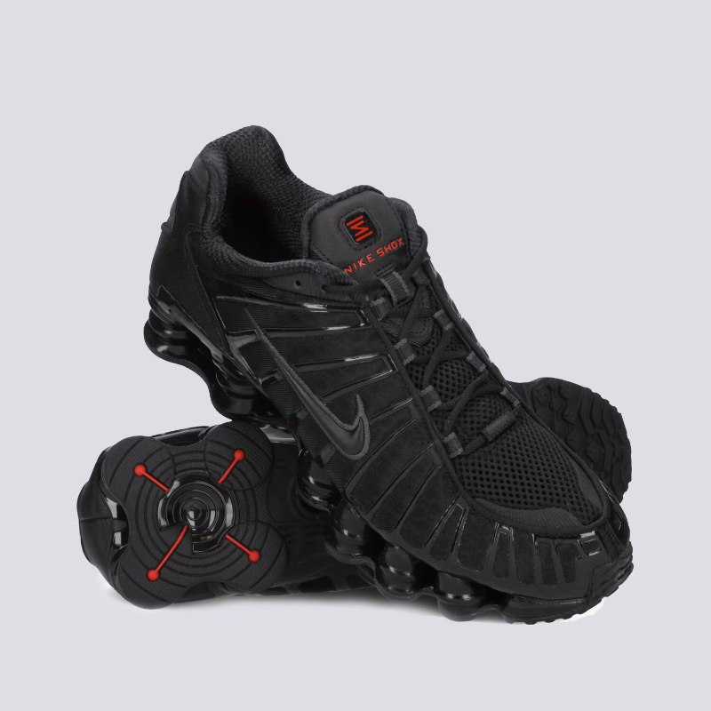 Buty Nike Shox TL Czarne Triple Black AV3595-002 - obrazek 4