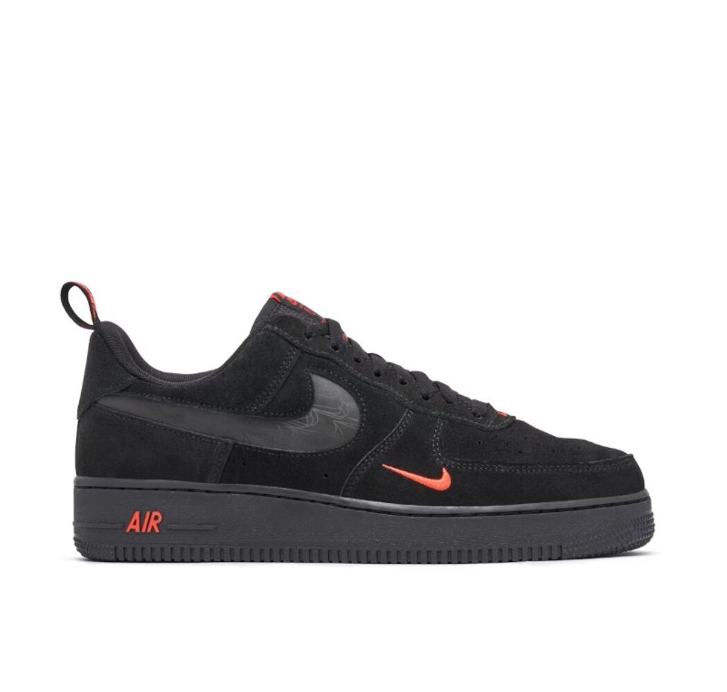 Nike Air Force 1 ’07 Low LV8 Black Crimson DZ4514-001 Czarne sneakersy